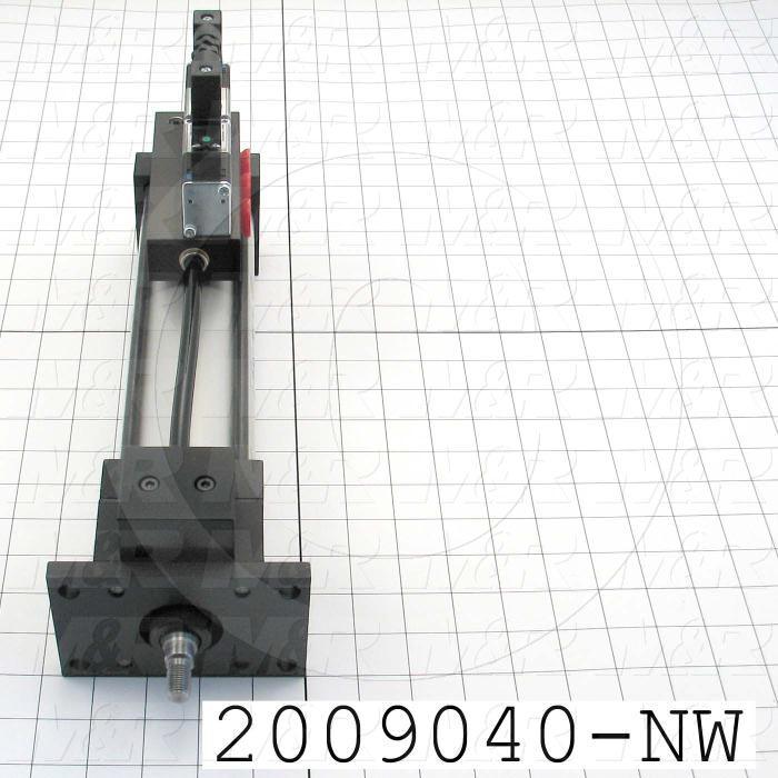 Air Cylinders, Single Rod Type, Double Acting Model, 2 1/2" Bore, 8" Stroke, Both Ends Cushion, Built In Flow Control, Gauntlet Index Cylinder 8 Stations Function, Built In Valve