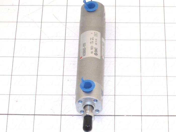 Air Cylinders, Single Rod Type, Double Acting Model, 3/4" Bore, 2.5" Stroke, Rubber Bumper