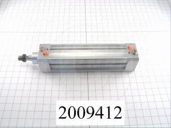 Air Cylinders, Single Rod Type, Double Acting Model, 63 mm Bore, 8.885" Stroke, Both Ends Cushion, Built In Flow Control, Sportsman 8 Stations Function, Built In Valve