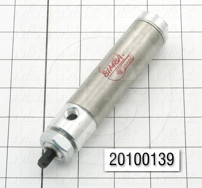 Air Cylinders, Single Rod Type, Standard NFPA, 5/16-24 UNF Rod Thread, 1 1/16" Bore, 4" Stroke, Both Ends Cushion