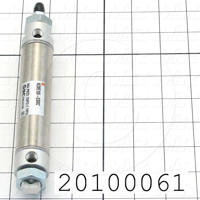 Air Cylinders, Single Rod Type, Standard NFPA, 5/16-24 UNF Rod Thread, Double Acting Model, 1 1/16" Bore, 3" Stroke, Both Ends Cushion, Rubber Bumper