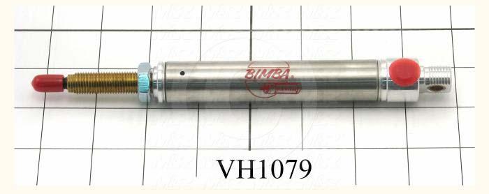 Air Cylinders, Spring Return Cylinder Type, 1/4-28 UNF Rod Thread, Single Acting Model, 3/4" Bore, 2" Stroke, With Adjustable Stroke 1"-2"