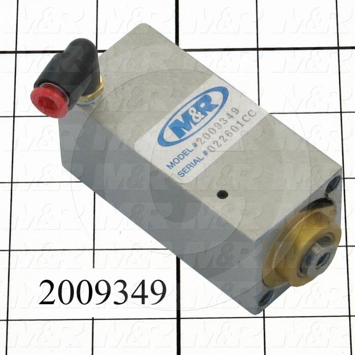 Air Cylinders, Square Cylinder Type, Single Acting Model, 1 1/8" Bore, 1 7/8" Stroke