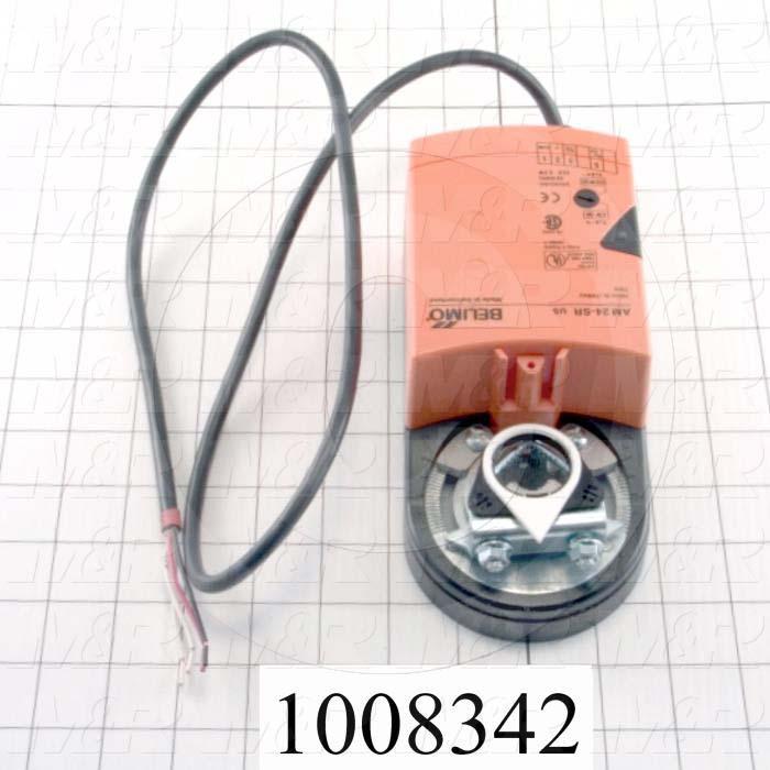 Air Damper Actuator, 24V AC/DC, 2 To 10VDC, 4 To 20mA Control Signal, Min. 160 in-lb, Reversible With Switch "CCW-CW"