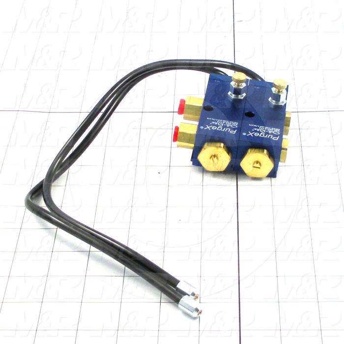 Air Injector Pump, 2 Pump(s) in the Unit, 2 Feeds, 3.25 in. Width, 4.09 in. Length, 40.00 psi Inlet Air Pressure Min., 120.00 psi Inlet Air Pressure Max.