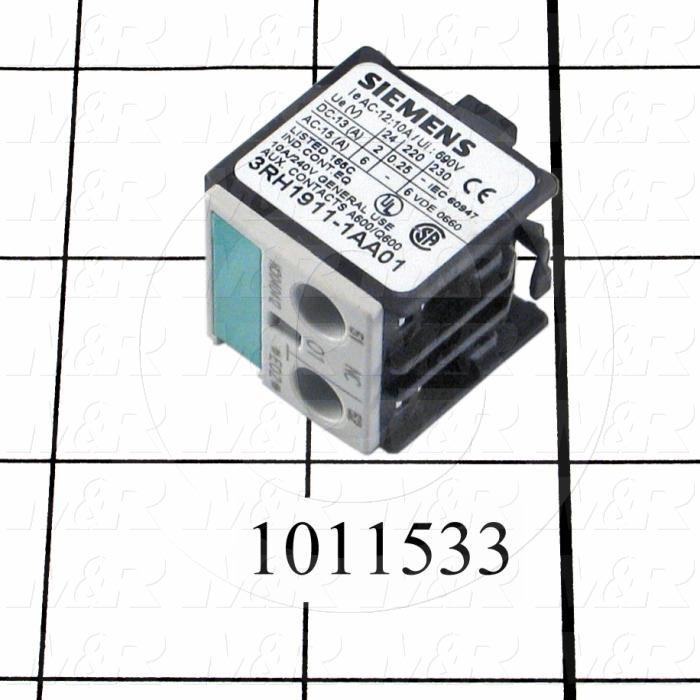 Aux Contact for Contactor, 1 Pole, 1 NC