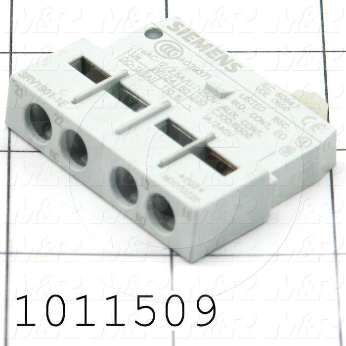 Aux Contact for Contactor, 2 Poles, 1 NO, 1 NC