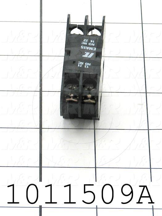 Aux Contact for Contactor, 2 Poles, 1 NO, 1 NC