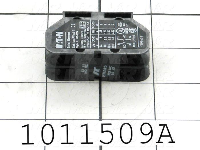 Aux Contact for Contactor, 2 Poles, 1 NO, 1 NC