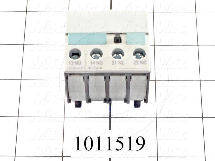 Aux Contact for Contactor, 2 Poles, 1 NO, 1 NC