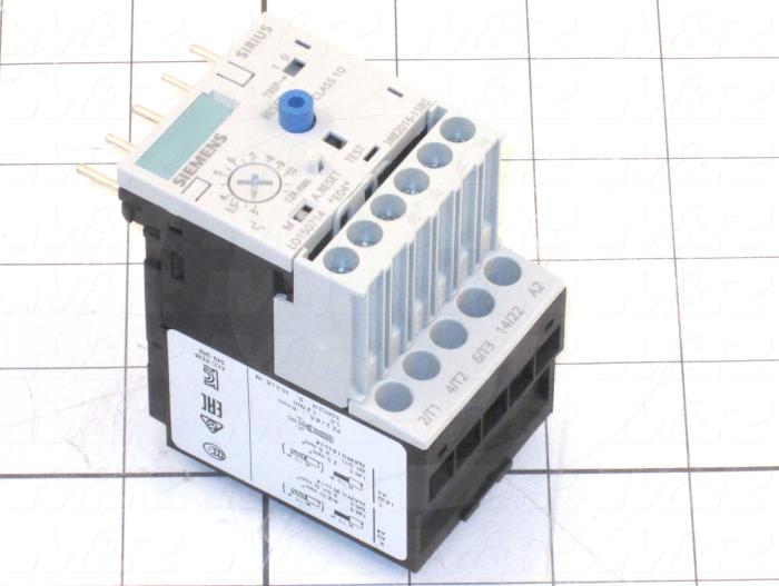 Aux Contact for Overload, 2 Poles, 1 NO, 1 NC, 3A Minimum Current, 12A Maximum Current