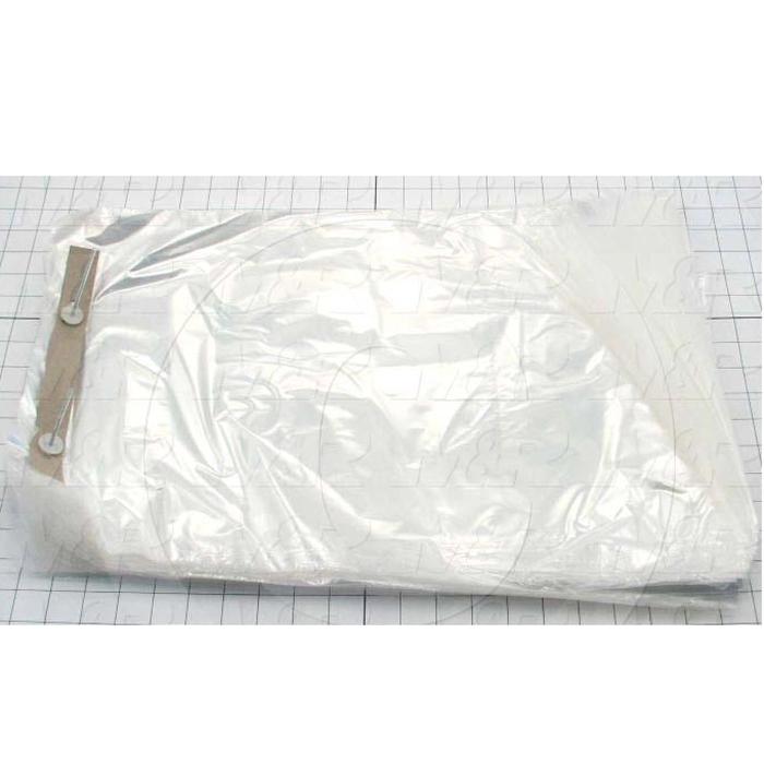 Bags, 13" x 20" x 1.5" Lip, With Suffocation Warning Label, 1 mil, (Case of 1000)