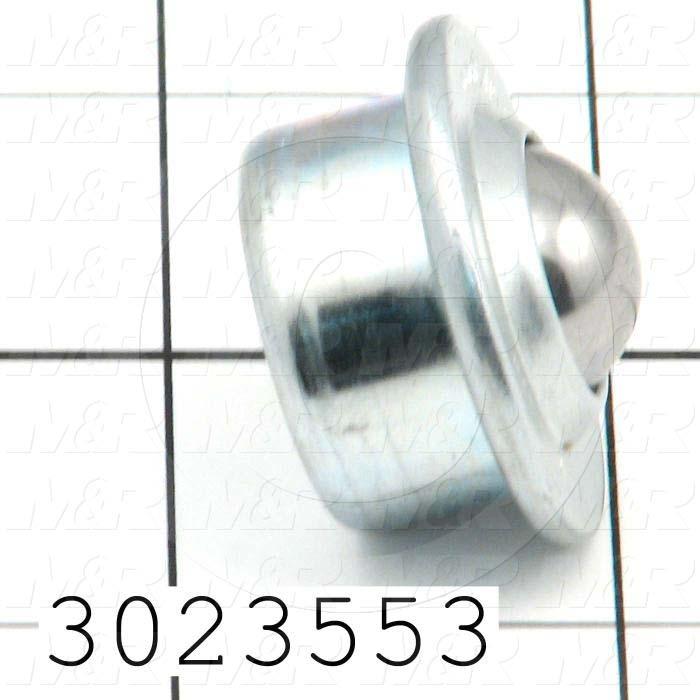 Ball Transfer, Type : Press Fit, Ball Diameter 0.625", Ball Material Steel, Housing Material : Steel, Housing Diameter 1.218", Height 1.31 in., Load Capacity 132 lbs