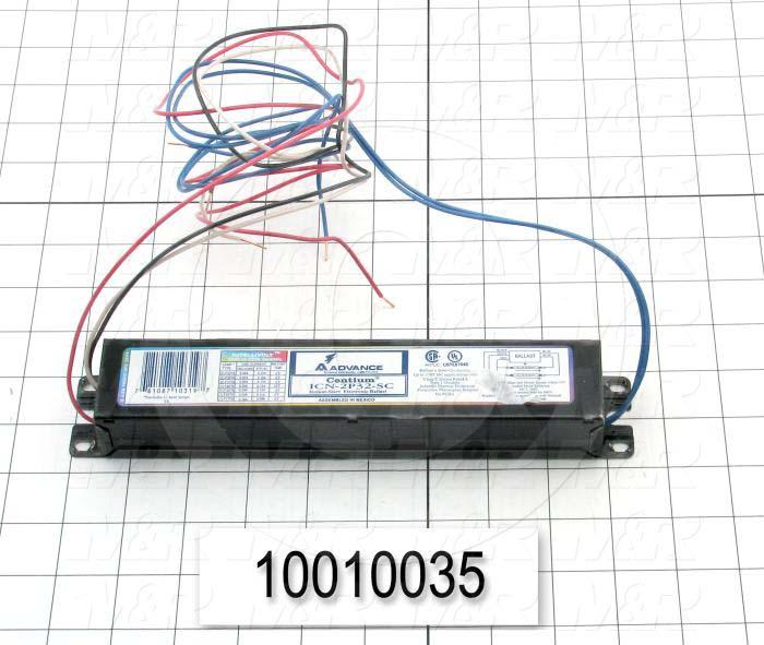 Ballast, Electronic Ballast, 2 Lamps, 59 Watts, 120/277V