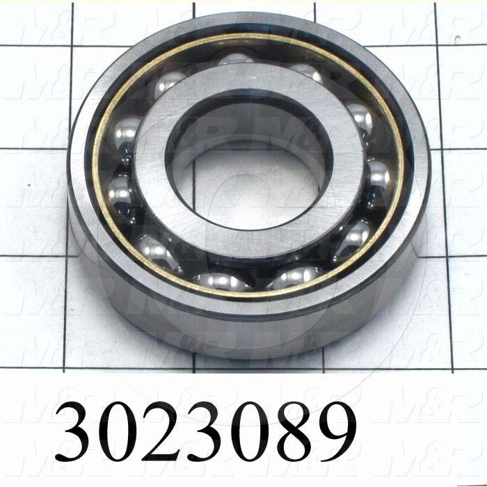 Bearings, Angular Contact, 30mm Inside Diameter, 72 mm Outside Diameter, 19 MM Width, Open, Steel Material