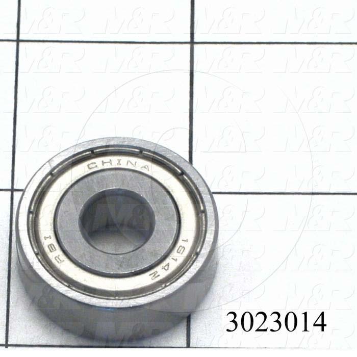 Bearings, Radial Ball, 0.38 in. Inside Diameter, 1.125" Outside Diameter, 0.375 in. Width, Double Shielded, Steel Material