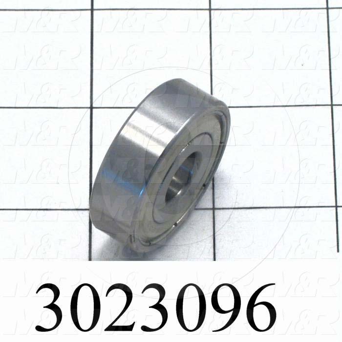 Bearings, Radial Ball, 0.44" Inside Diameter, 1.375" Outside Diameter, 0.50" Width, Double Shielded, Steel Material