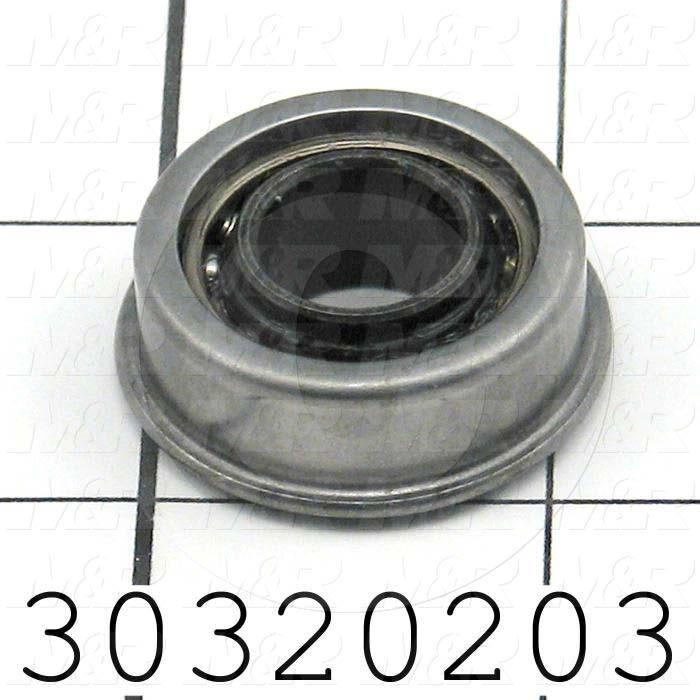 Bearings, Radial Ball, 0.50 in. Inside Diameter, 1.125" Outside Diameter, 0.44" Width, Open, With Extended Inner Ring, Steel Material