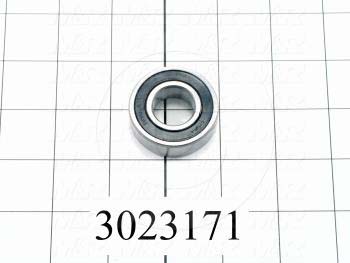 Bearings, Radial Ball, 0.50 in. Inside Diameter, 1.625" Outside Diameter, 1.50 in. Width, Double Sealed, Steel Material