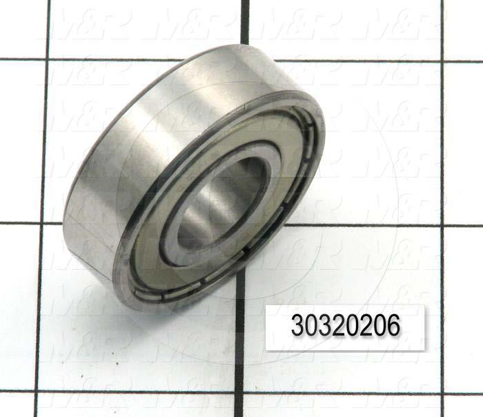 Bearings, Radial Ball, 0.563" Inside Diameter, 1.375" Outside Diameter, 0.44" Width, Double Shielded, Steel Material