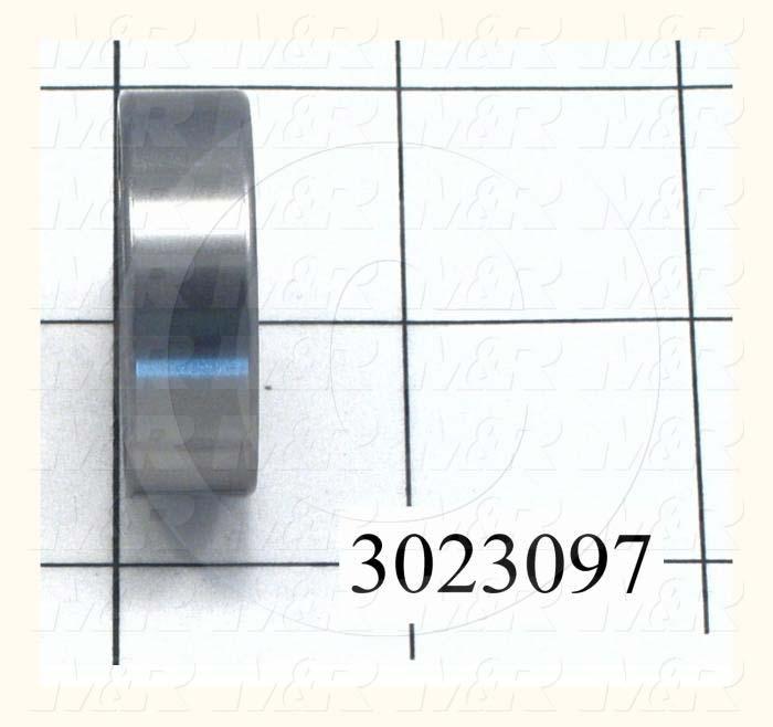 Bearings, Radial Ball, 0.625 in. Inside Diameter, 1.375" Outside Diameter, 0.44" Width, Double Sealed, Steel Material