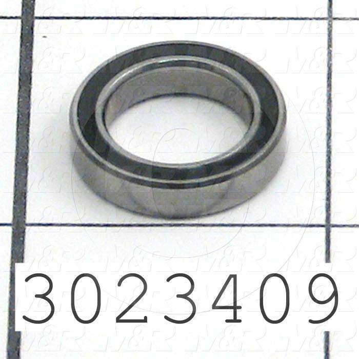 Bearings, Radial Ball, 12 mm Inside Diameter, 18 mm Outside Diameter, 4 mm Width, Double Sealed, Steel Material