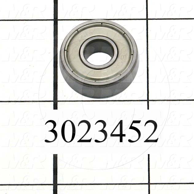 Bearings, Radial Ball, 8 mm Inside Diameter, 22 mm Outside Diameter, 7 mm Width, Double Shielded, Steel Material