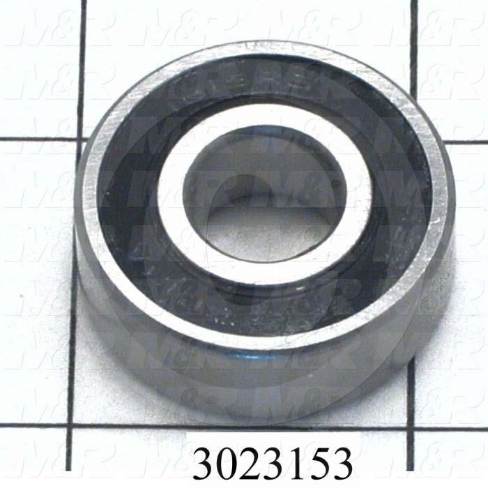 Bearings, Radial Ball, Accuracy Class ABEC-1, 0.437" Inside Diameter, 1.125" Outside Diameter, 0.375 in. Width, Double Sealed, Do Not Substitute, Steel Material