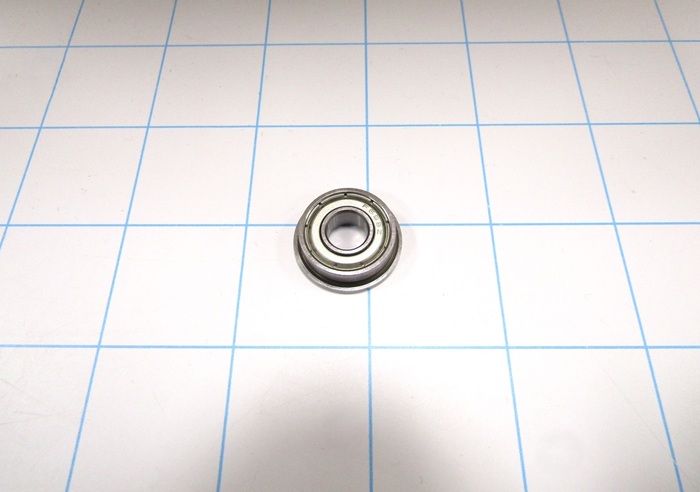 Bearings, Radial Ball With Flange, 8 mm Inside Diameter, 19 mm Outside Diameter, 6 mm Width, Single Shielded, Chrome Silicon Steel Material