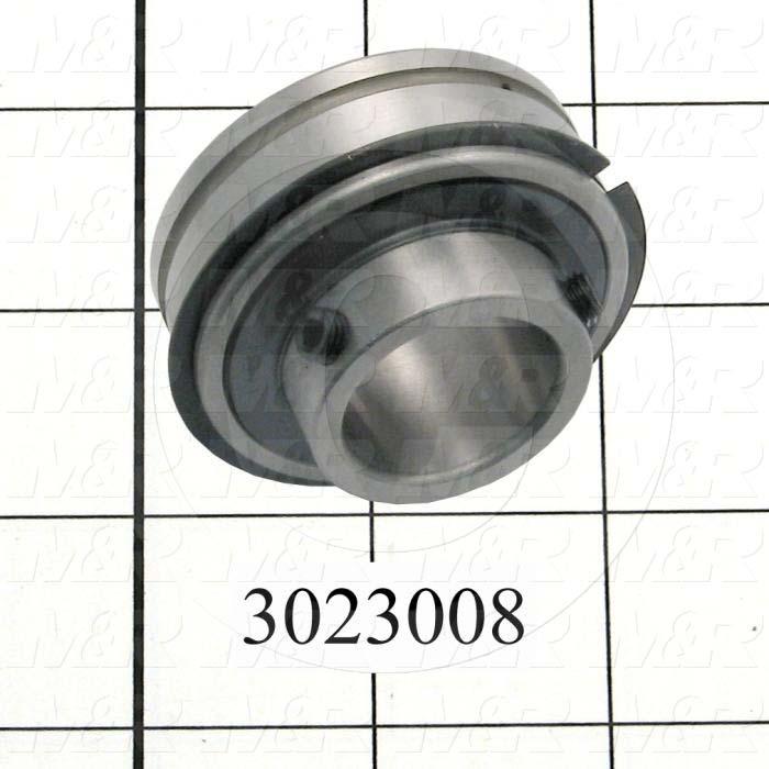 Bearings, Radial Ball with Snap Ring, 1.00" Inside Diameter, 2.265" Outside Diameter, 1.38" Width, Double Sealed, Steel Material