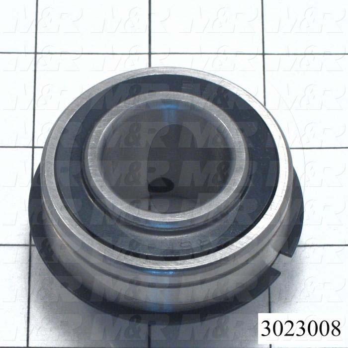 Bearings, Radial Ball with Snap Ring, 1.00" Inside Diameter, 2.265" Outside Diameter, 1.38" Width, Double Sealed, Steel Material