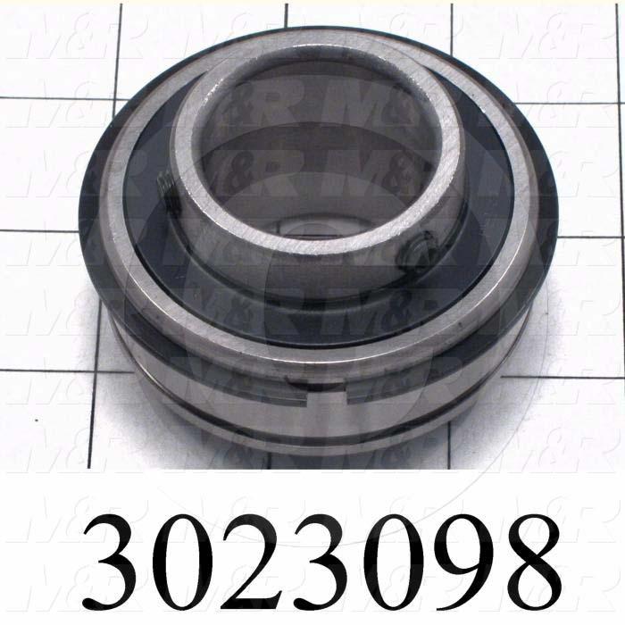 Bearings, Radial Ball with Snap Ring, 1.25 in. Inside Diameter, 2.078" Outside Diameter, 1.69" Width, Double Sealed, Steel Material