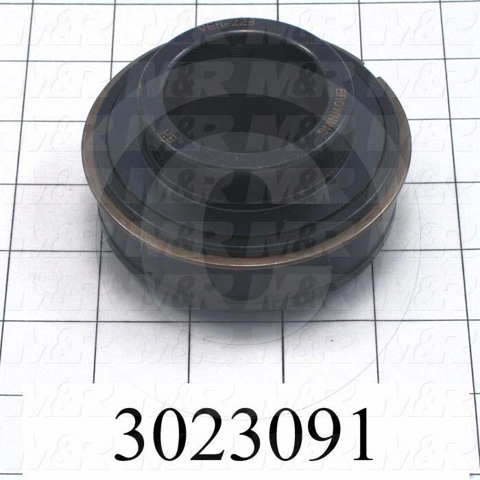 Bearings, Radial Ball with Snap Ring, 1.75 in. Inside Diameter, 85 mm Outside Diameter, 1.94" Width, Double Sealed, Single Row, Steel Material