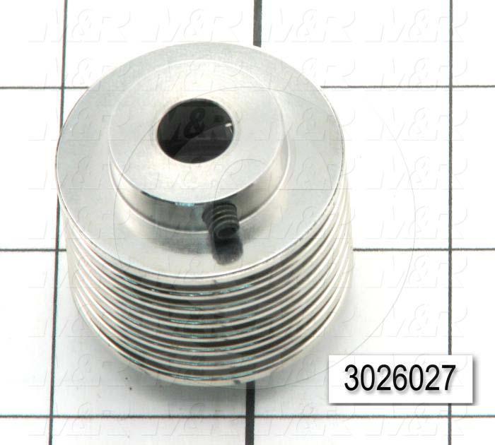Bellows Coupling, 3/8" Hub # 1 Bore, 0.75" Hub # 1 Outer Diameter, 3/8" Hub # 2 Bore, Set Screw, 1.51" Overall Length, 1,51" Bellow Diameter, Steel Bellows  Material