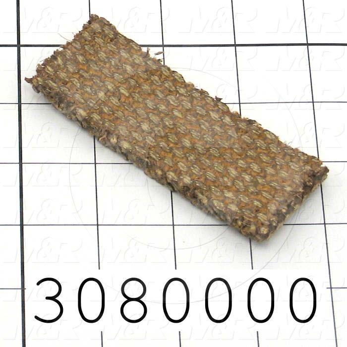 Brake Lining, Material Semi Metallic Woven, Thickness 0.25 in., Width 1.25 in., Coefficient of Friction 0.45, Max. Pressure 150 Psi