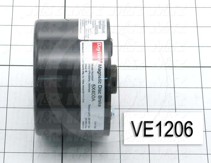Brake, Magnetic Disc Brake, 115VAC, 16A, 60Hz, Single Phase