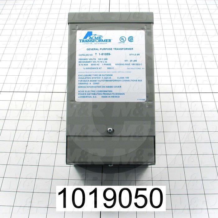 Buck-Boost Transformer, 750VA, 120/240V Primary Voltage, 16/32V Secondary Voltage