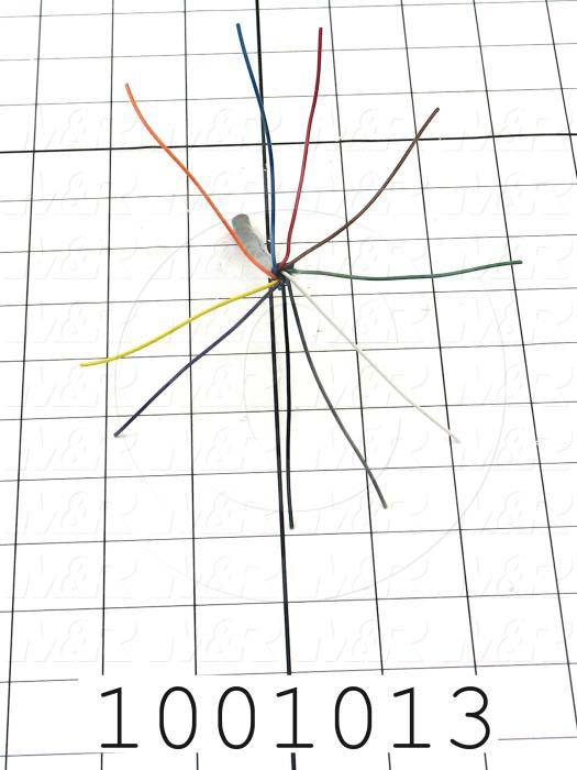 Bulk Cable, 10 Conductors, 22AWG, Shielded, PVC