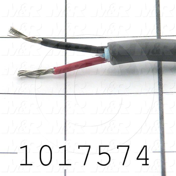 Bulk Cable, 2 Conductors, 18AWG, 300VAC, Unshielded