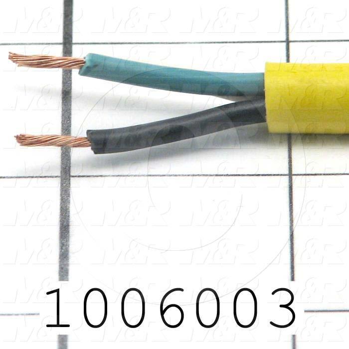 Bulk Cable, 2 Conductors, 18AWG, Yellow