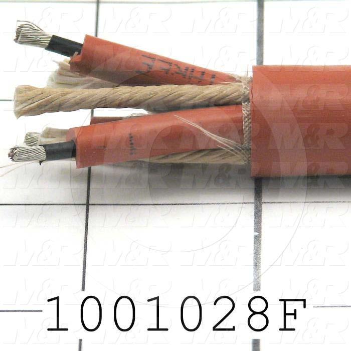 Bulk Cable, 3 Conductors, 12AWG, 250ºC, 5000VAC, Silicon