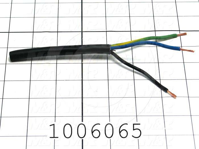 Bulk Cable, 3 Conductors, 14AWG, Black
