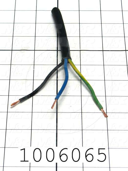 Bulk Cable, 3 Conductors, 14AWG, Black