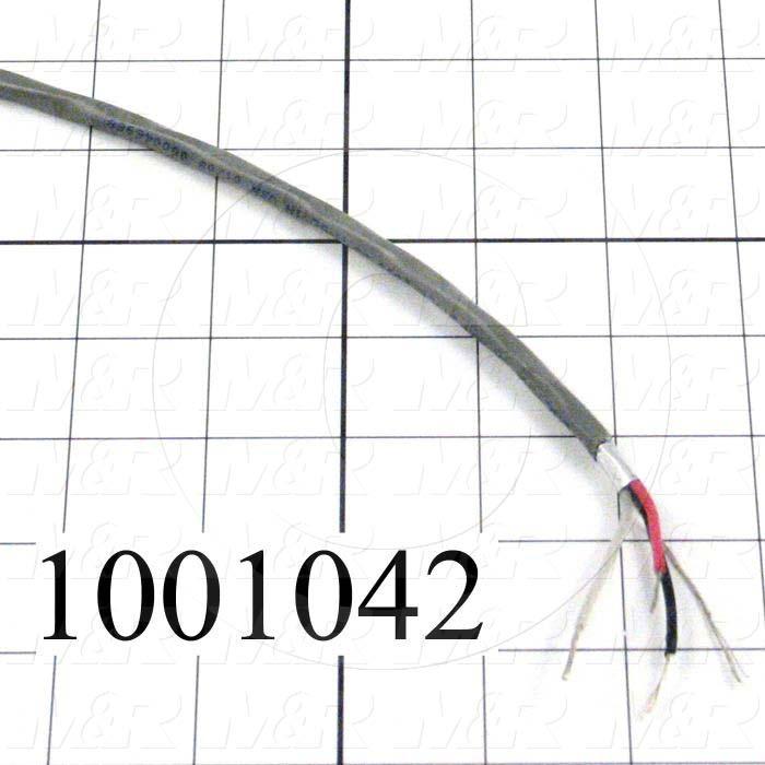 Bulk Cable, 3 Conductors, 18AWG, Shielded, PVC