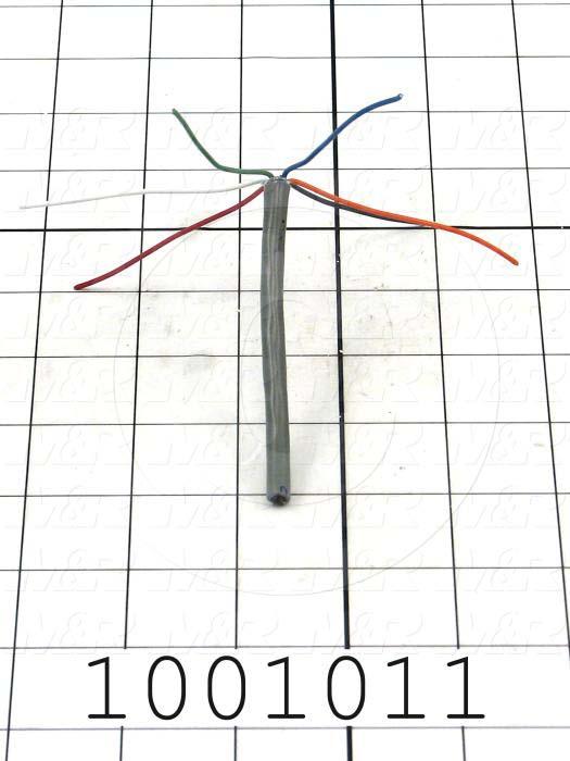 Bulk Cable, 6 Conductors, 22AWG, Shielded, PVC