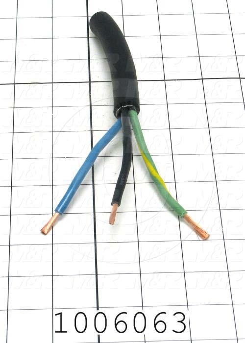 Bulk Cable, CE, 3 Conductors, 10AWG, Black