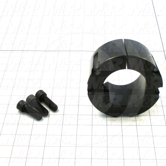 Bushings, Q-D F Type, 2.94" Bore Size, 5/8"x5/16" Keyseat, 6.630" Outside Diameter, 3.75" Height, Steel Material