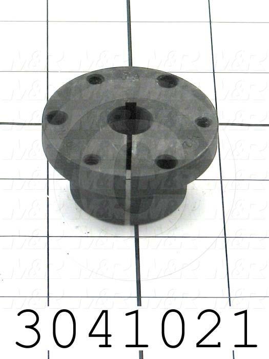 Bushings, Q-D  JA Type, 0.50" Bore Size, 1/8"x1/16" Keyseat, 2.00 in. Outside Diameter, 0.906" Height, Steel Material