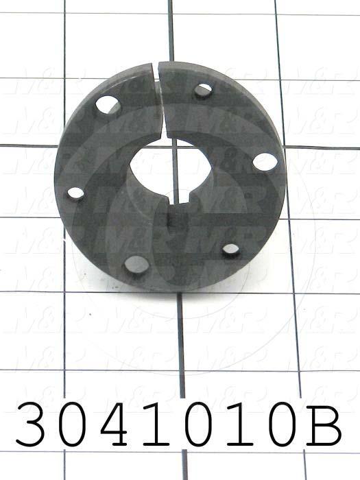 Bushings, Q-D  JA Type, 0.75" Bore Size, 3/16"x3/32" Keyseat, 2.00 in. Outside Diameter, 1 in. Height, Steel Material