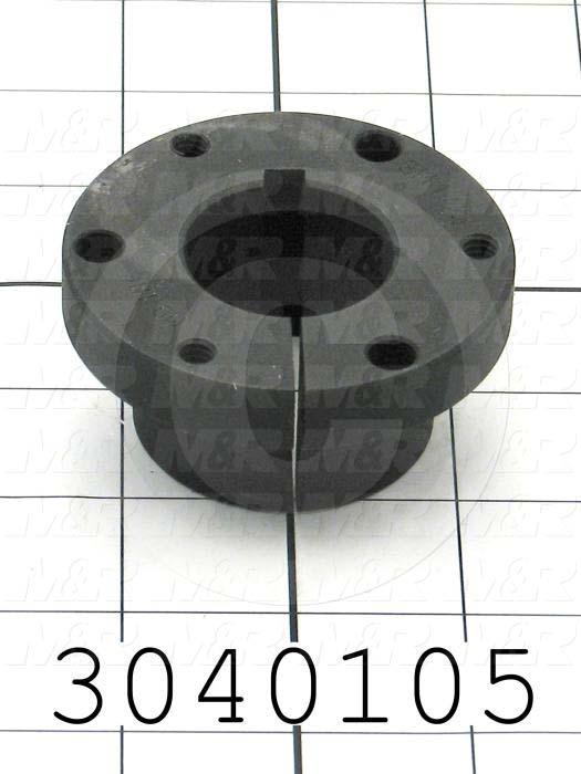 Bushings, Q-D SH Type, 1.25" Bore Size, 1/4" X 1/8" Keyseat, 2.687" Outside Diameter, 1.25" Height, Steel Material